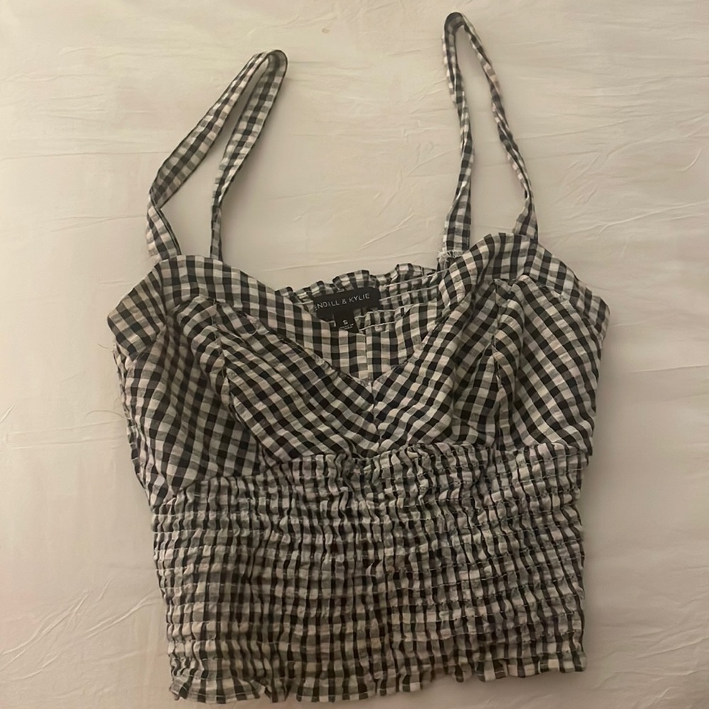 Kendall and Kylie checkered tank top size small